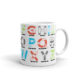 Morse code mnemonics mug, left side
